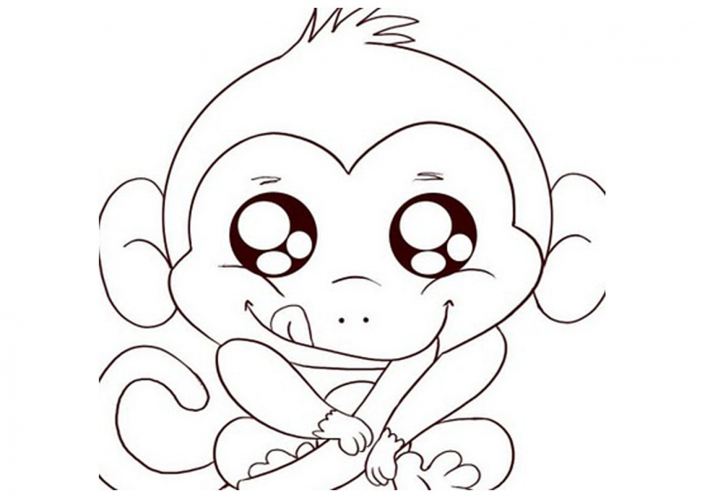 Coloring Monkey Pages