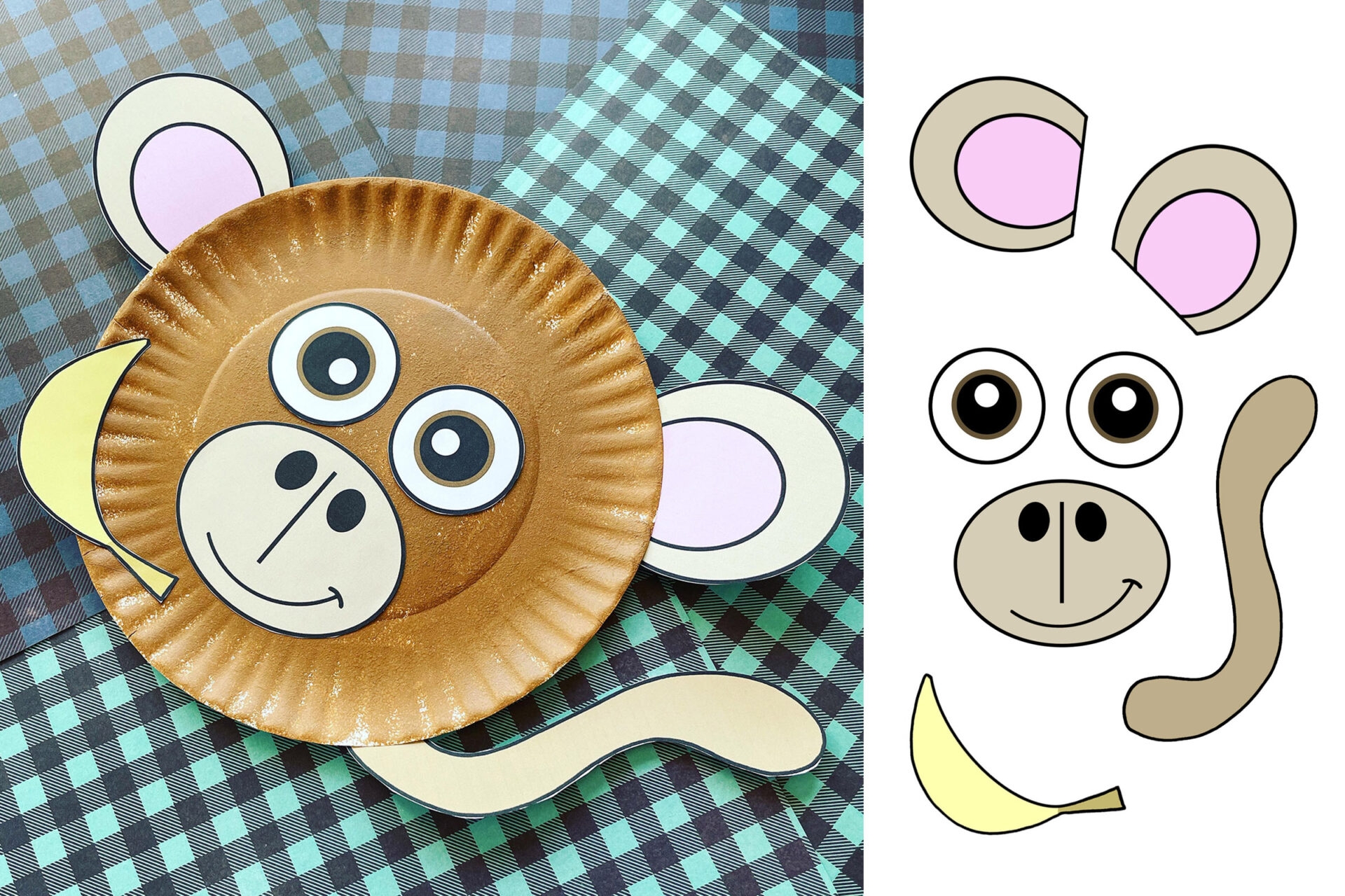 printable monkey craft