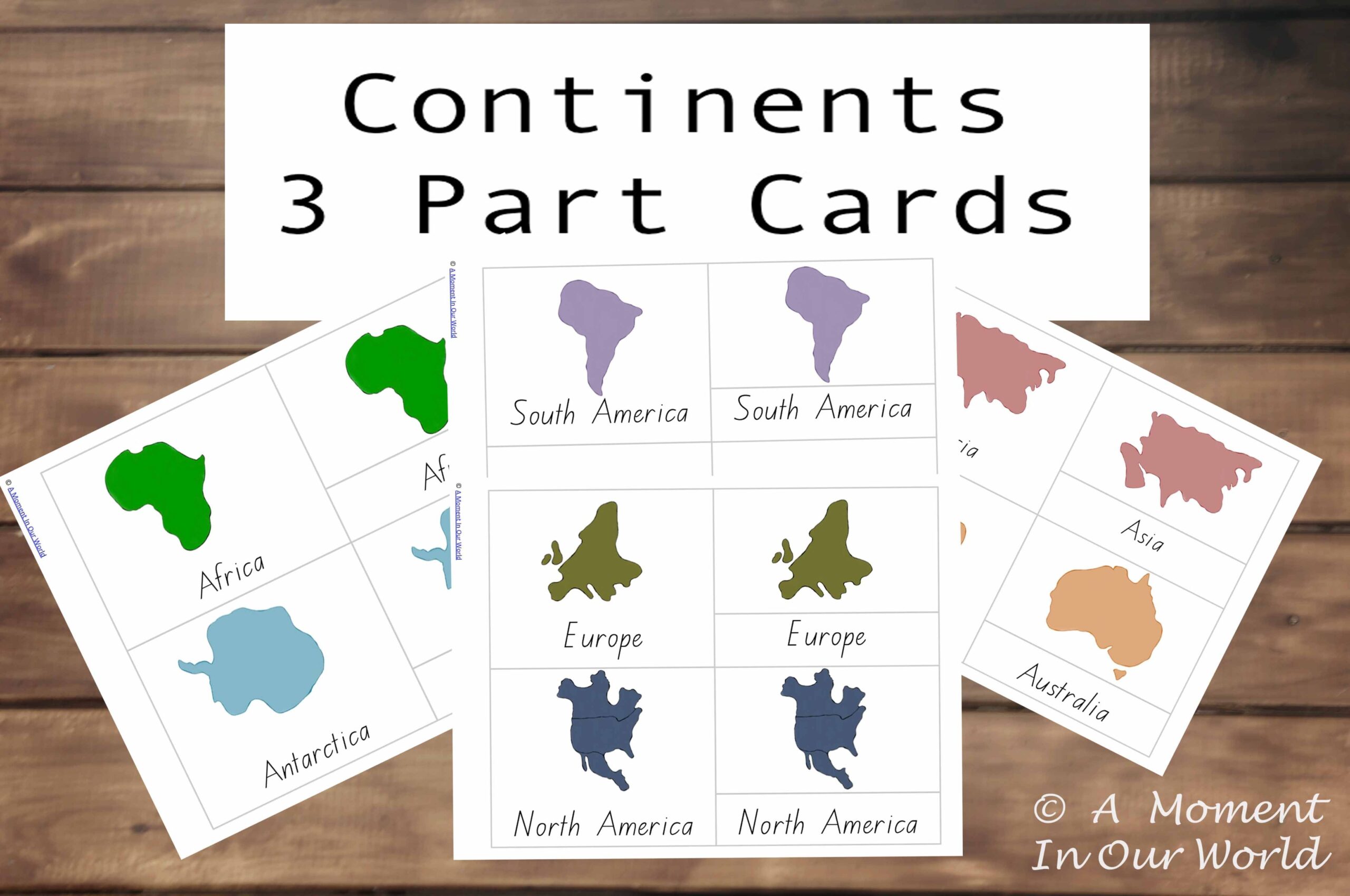 free printable montessori 3 part cards