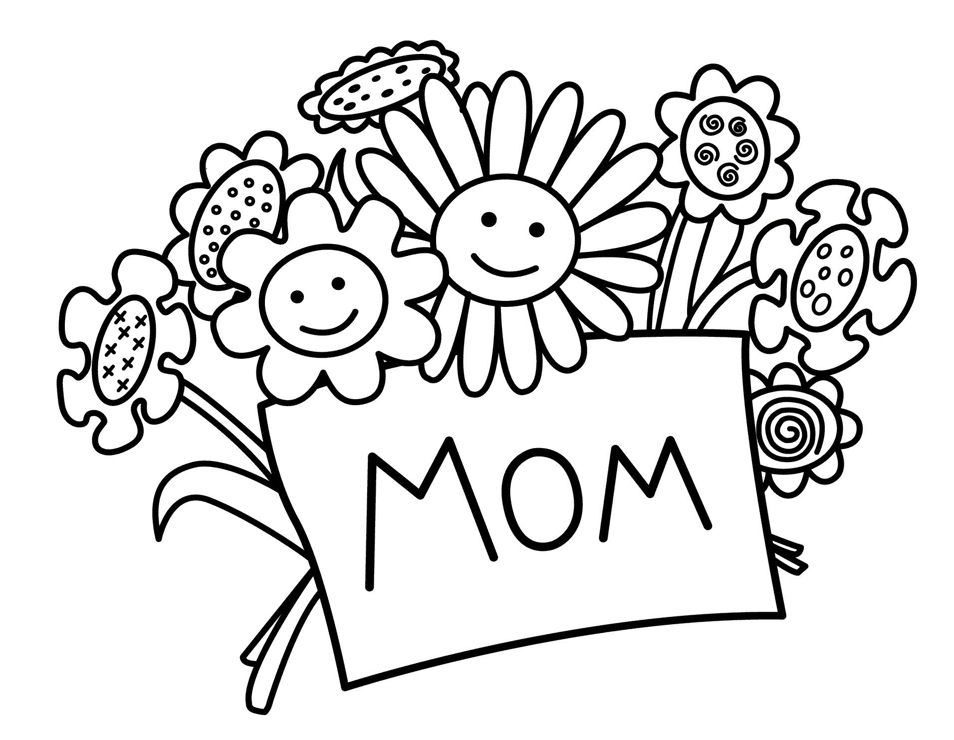 Free Printable Mothers Day Coloring Cards