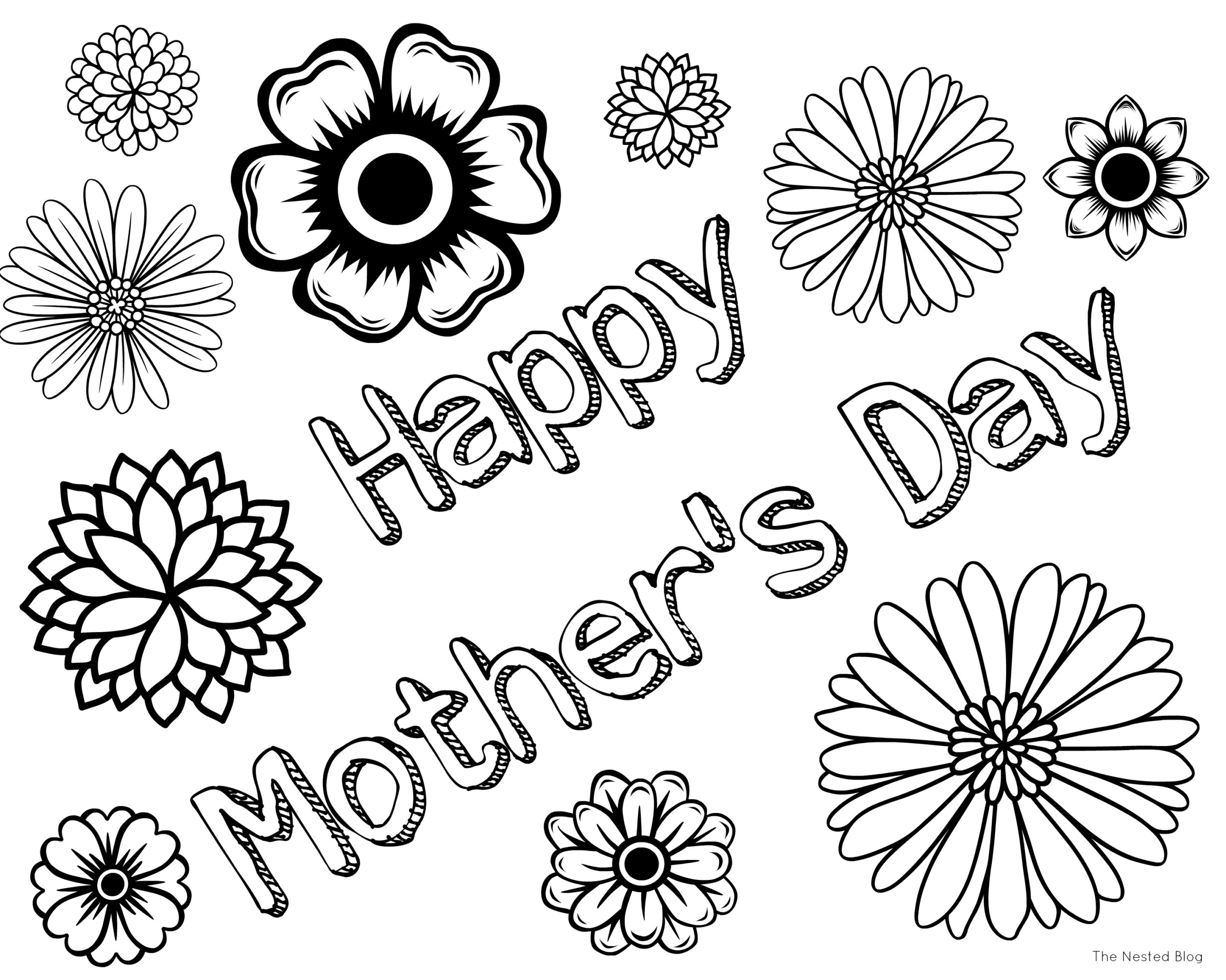 free printable mothers day cards coloring pages