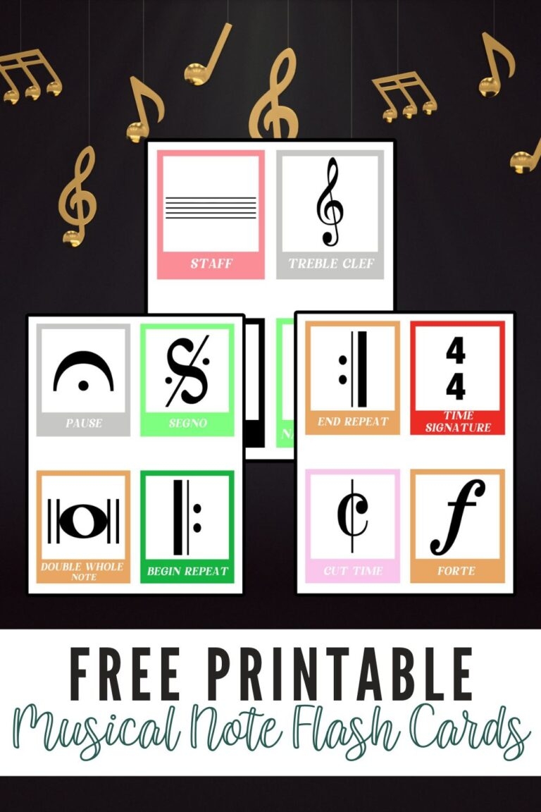 Free Printable Musical Note Flash Cards For Teaching Find A Free 