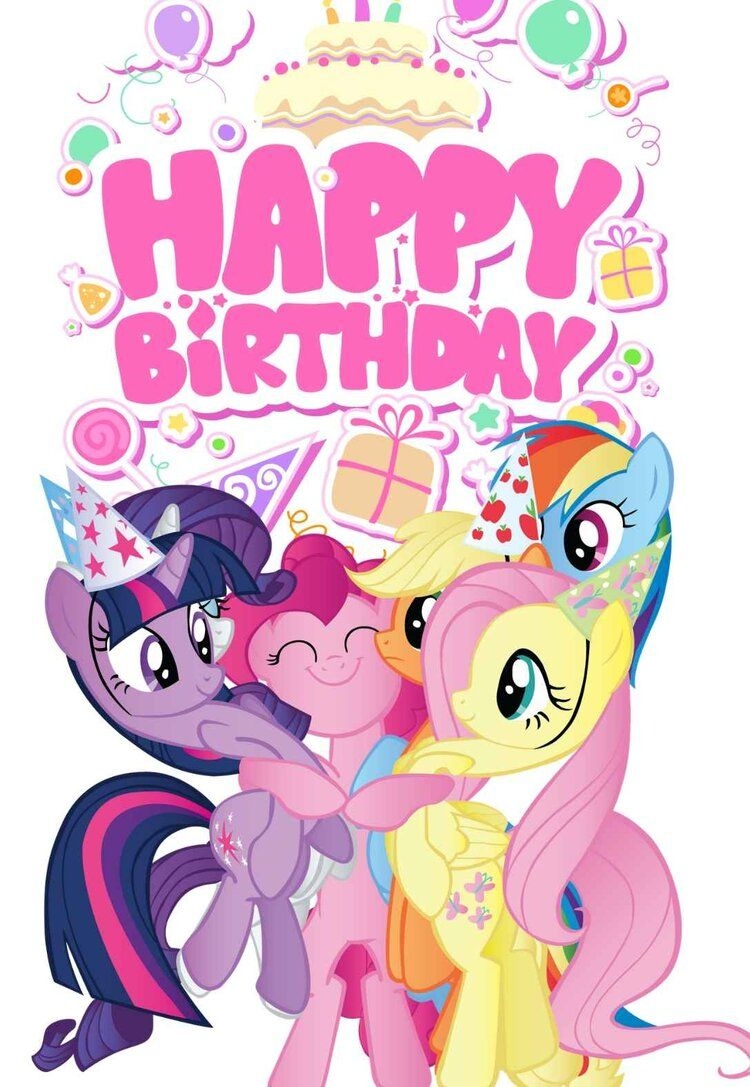 Free Printable My Little Pony Birthday Cards