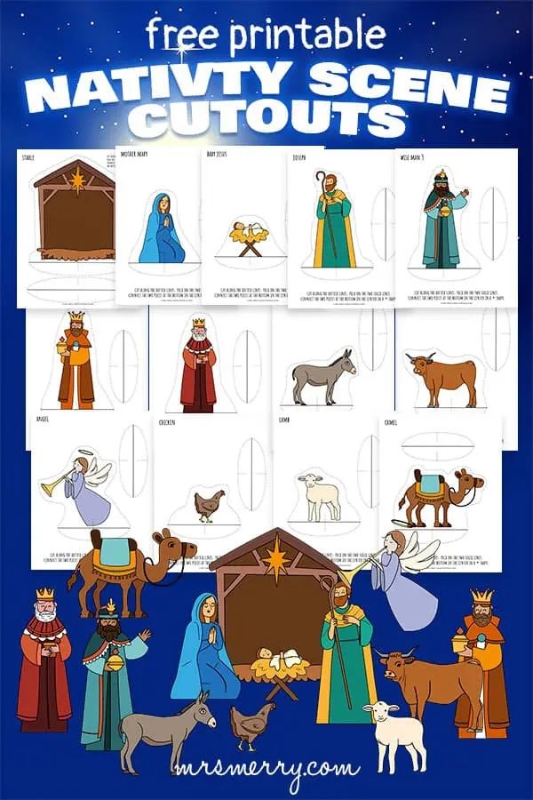 Free Printable Nativity Scene Cutouts For A Meaningful Christmas Craft