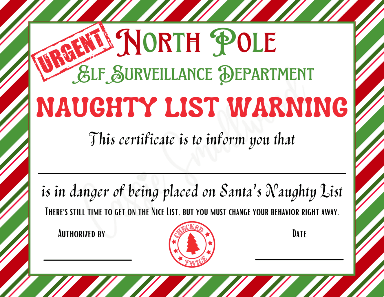 Free Printable Naughty List Letter From Santa Crafty Confessions 