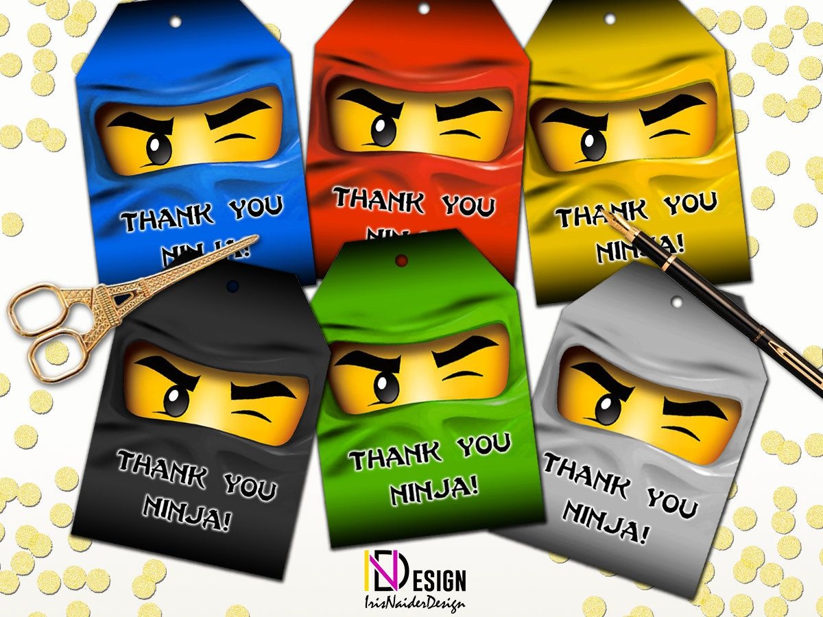 free printable ninjago thank you cards