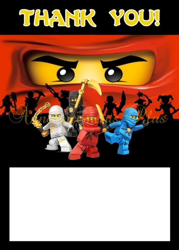Free Printable Ninjago Thank You Cards Templates Printable