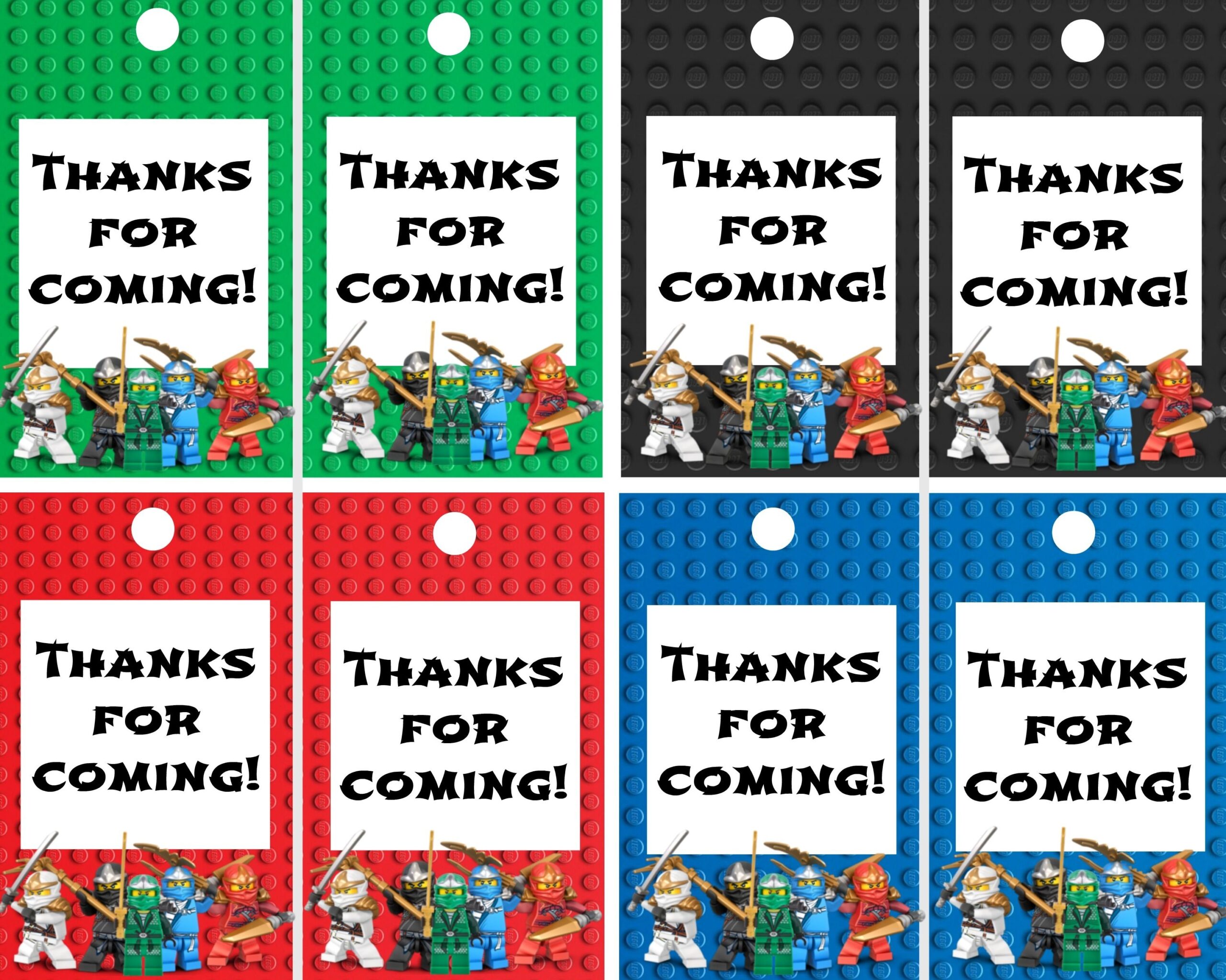 Free Printable Ninjago Thank You Cards Templates Printable