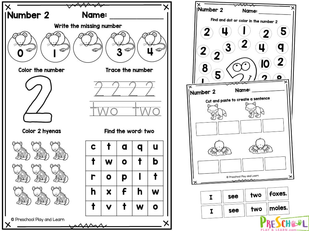 printable worksheet number 2