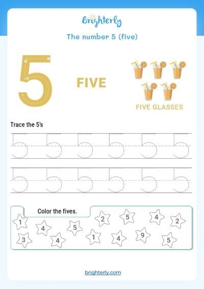 printable worksheet for 5 year old