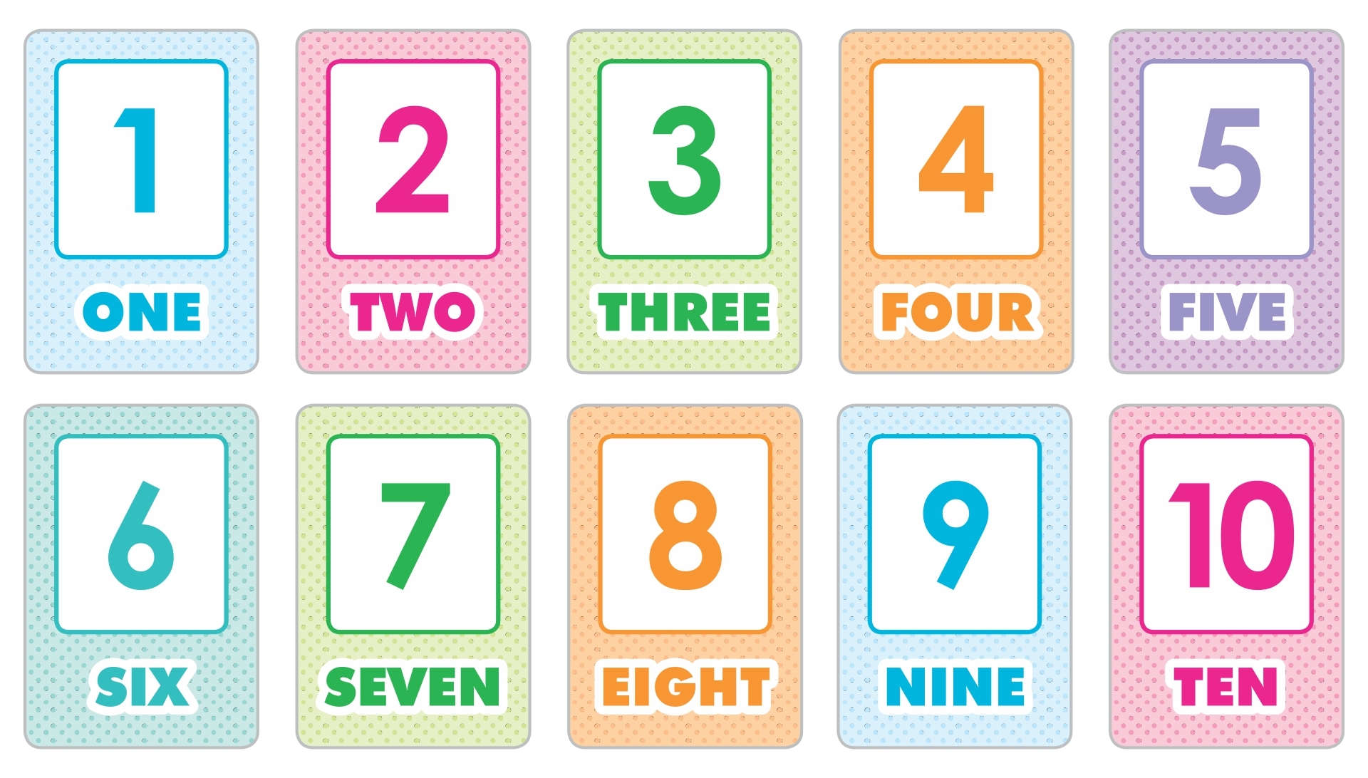 free printable number cards to 20