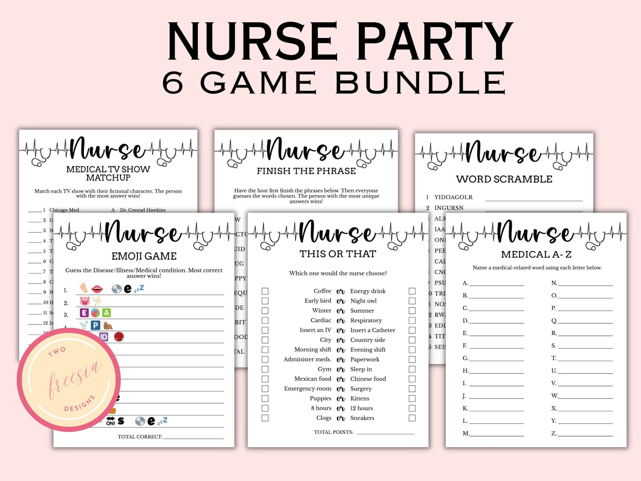 printable nursing games