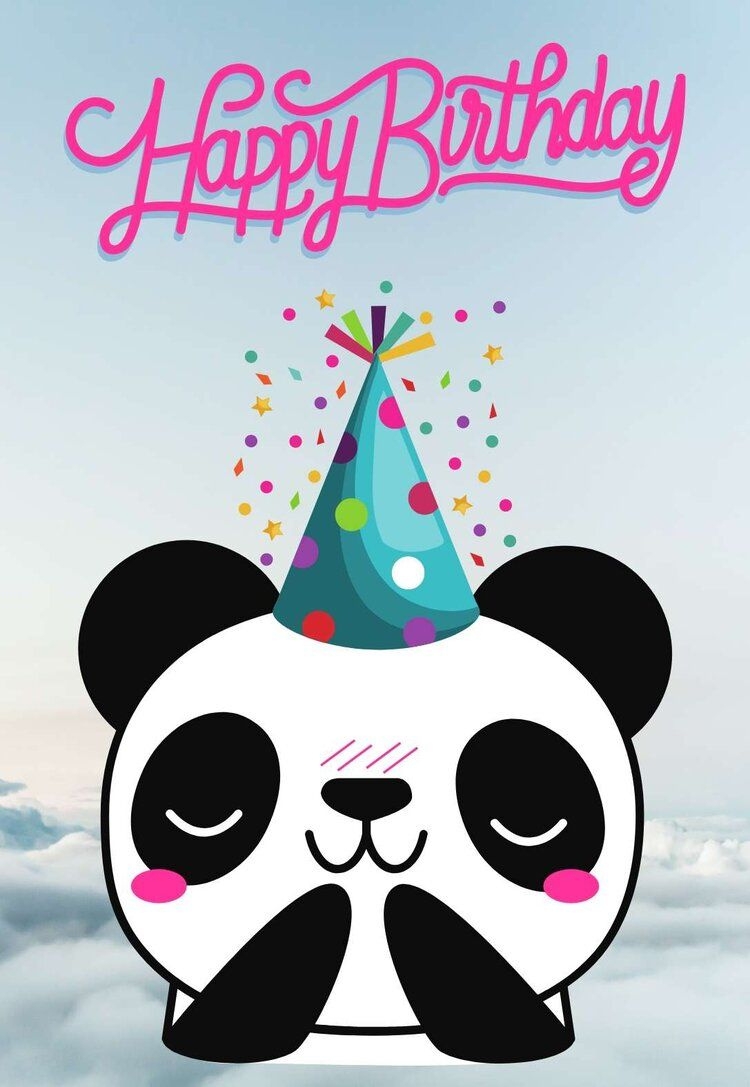 Free Printable Panda Birthday Cards