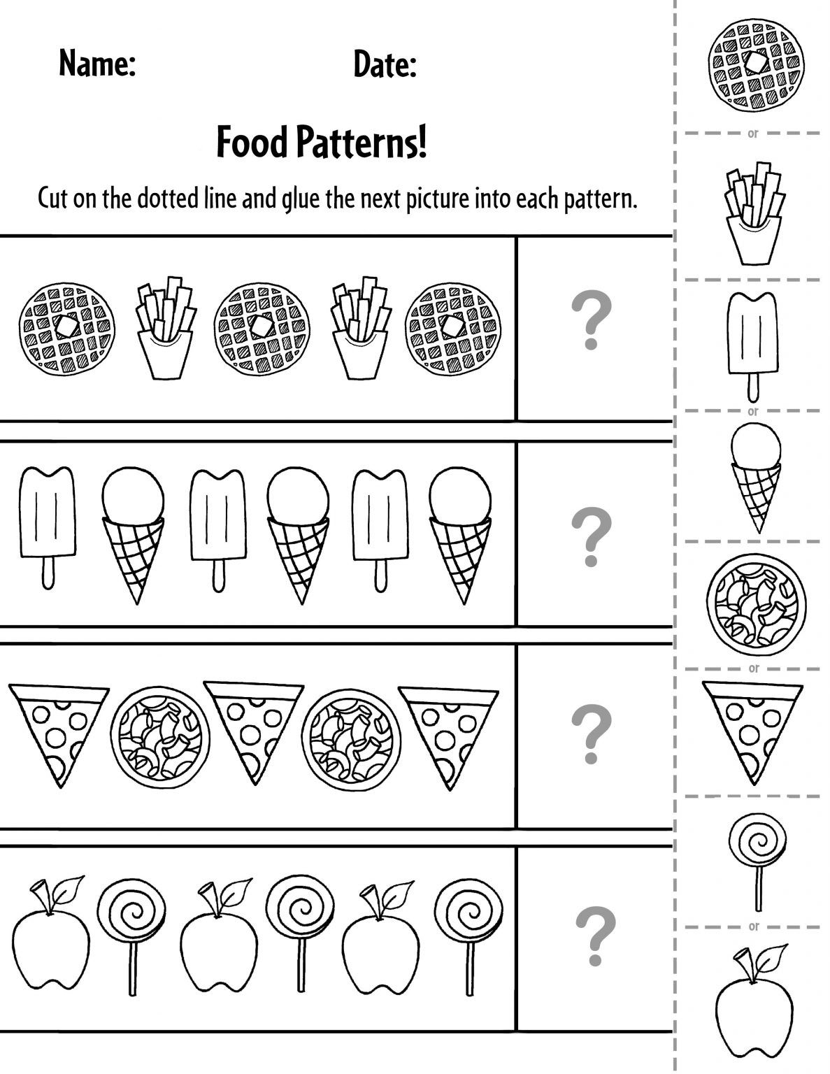 patterns worksheets