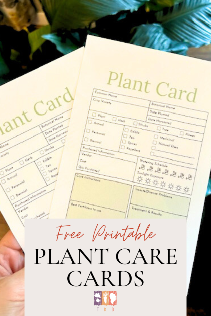 Free Printable Plant Care Cards The Kitchen Garten