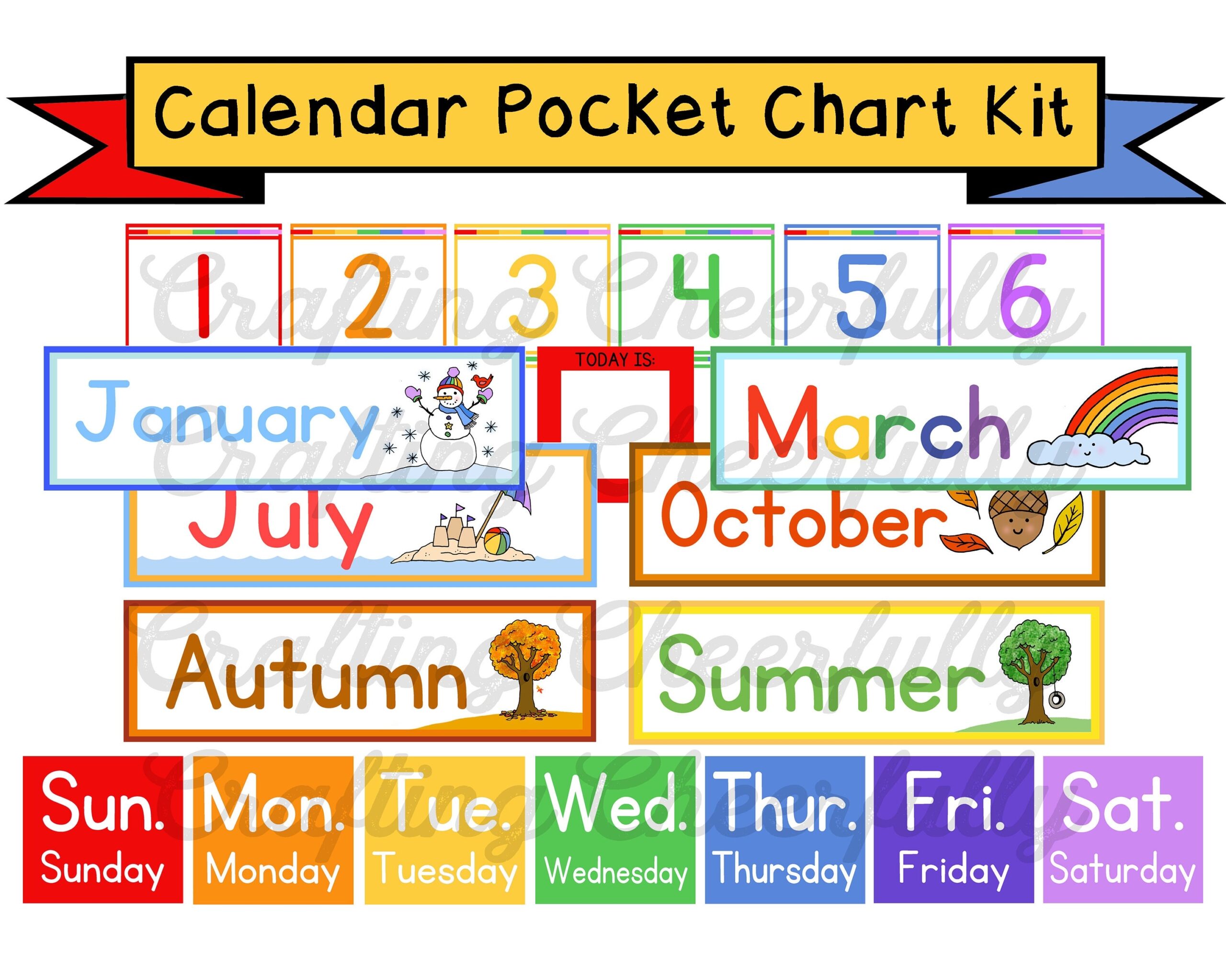 free printable pocket chart cards
