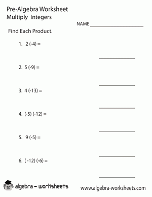 Free Printable Pre Algebra Worksheets Also Available Online