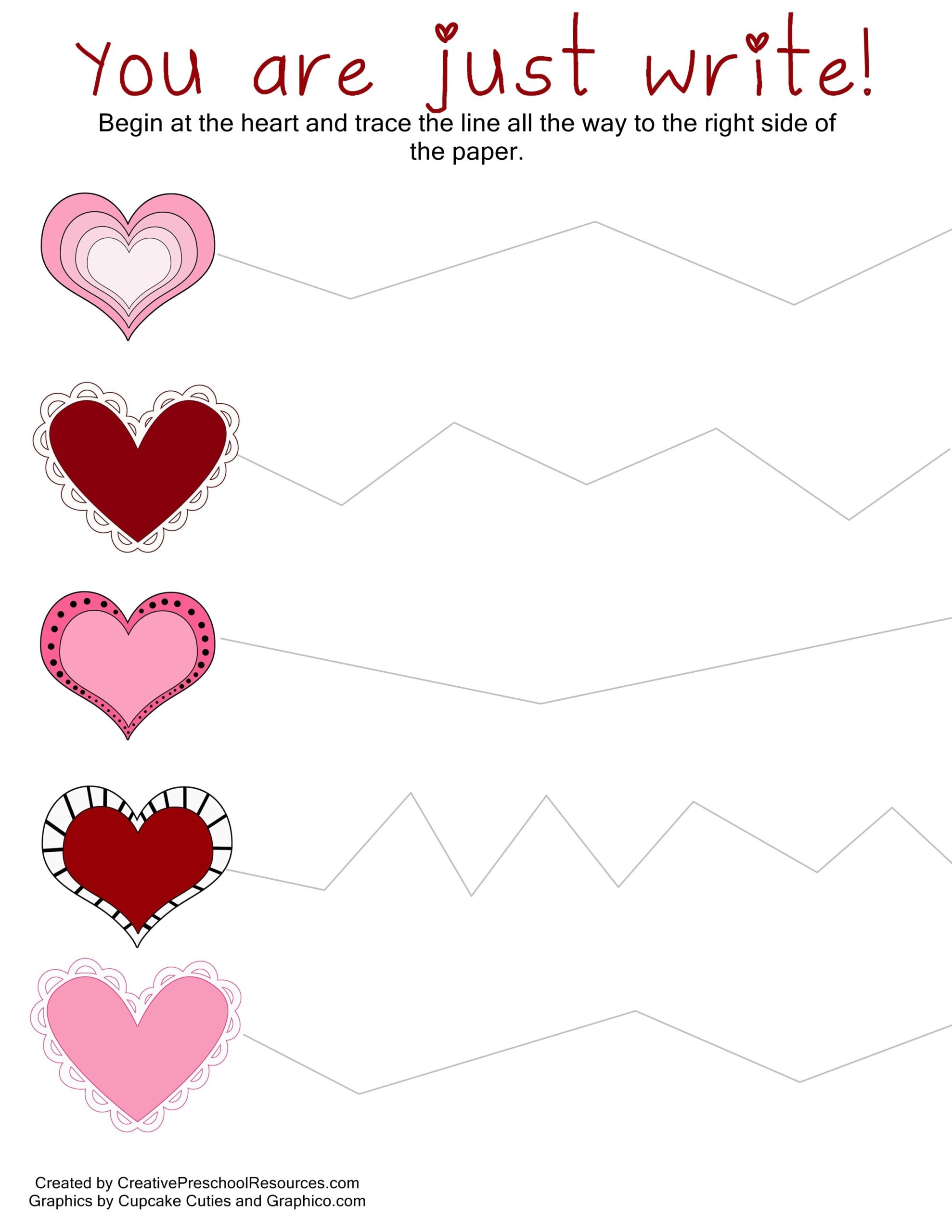 Free Printable Preschool Valentine Worksheets Printable Worksheets