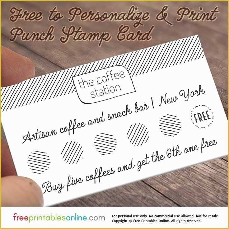 Free Printable Punch Card Template Of Diy Printable Punch Cards You 