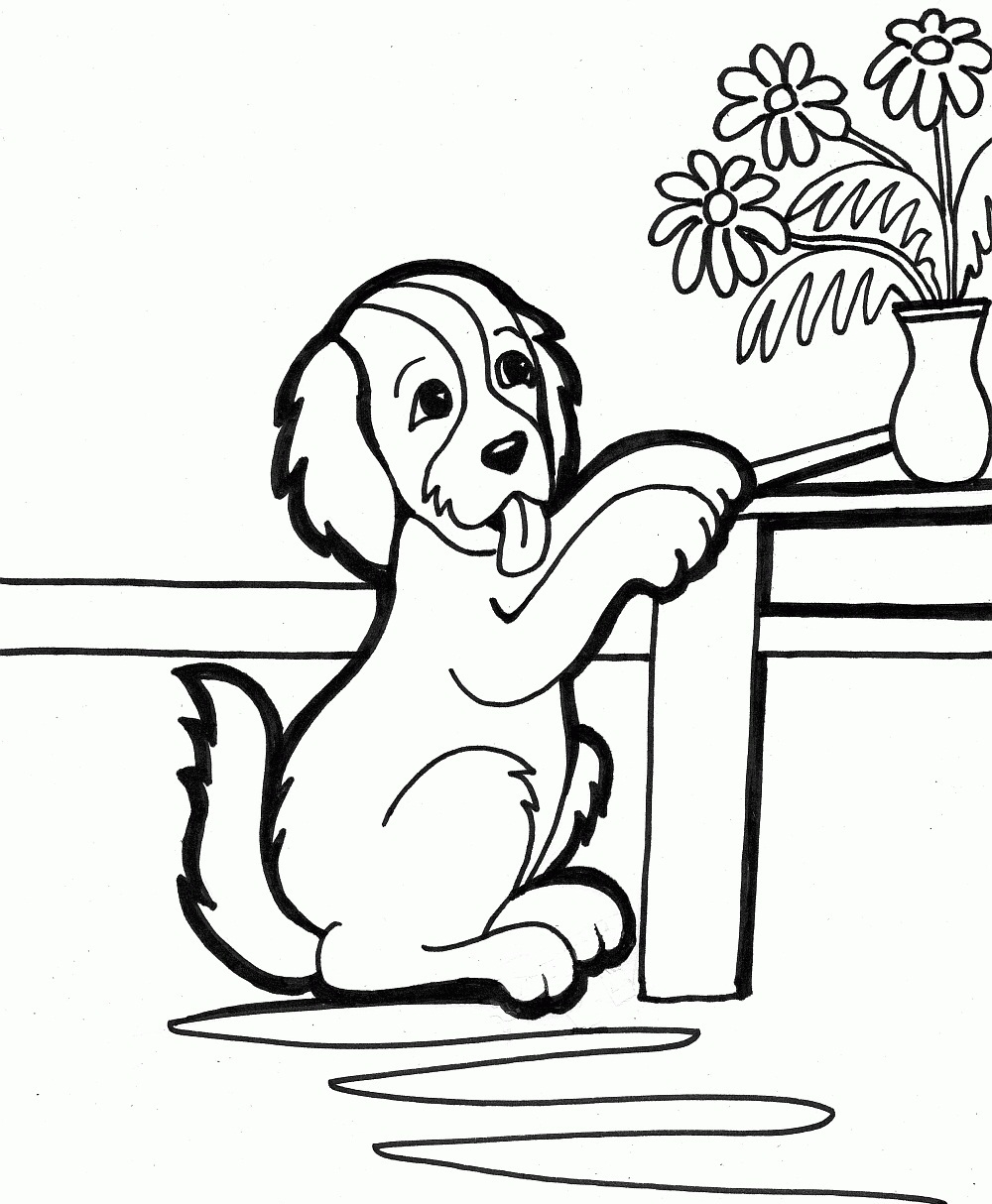 Printable Coloring Pages Of Puppies