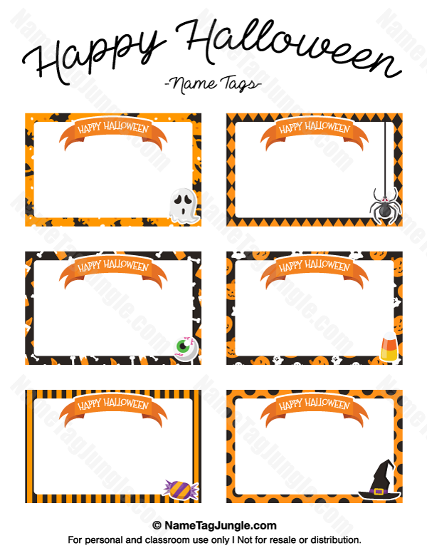 free printable halloween place cards