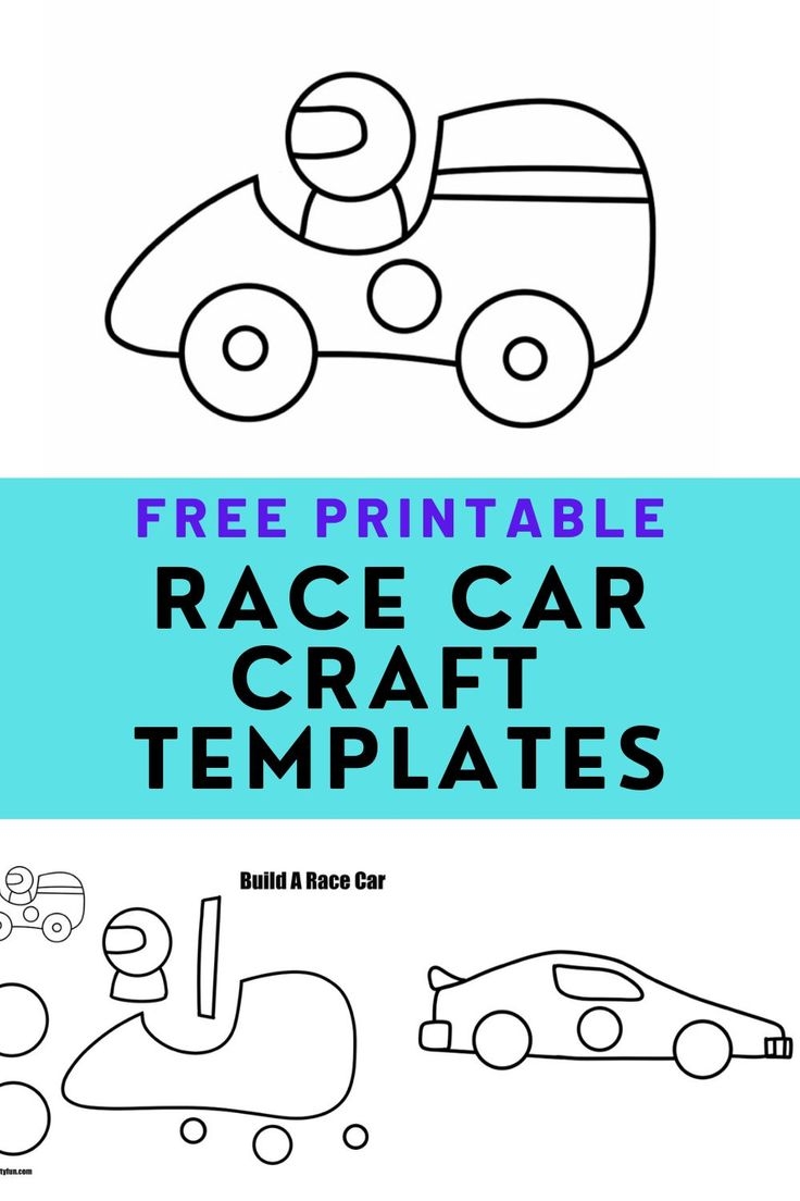 Free Printable Race Car Templates Race Car Craft Car Craft Crafts 