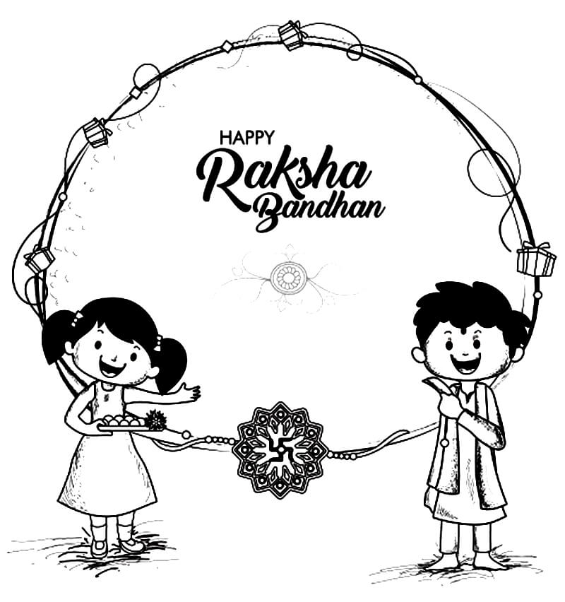 Free Printable Raksha Bandhan Coloring Page Free Printable Coloring 