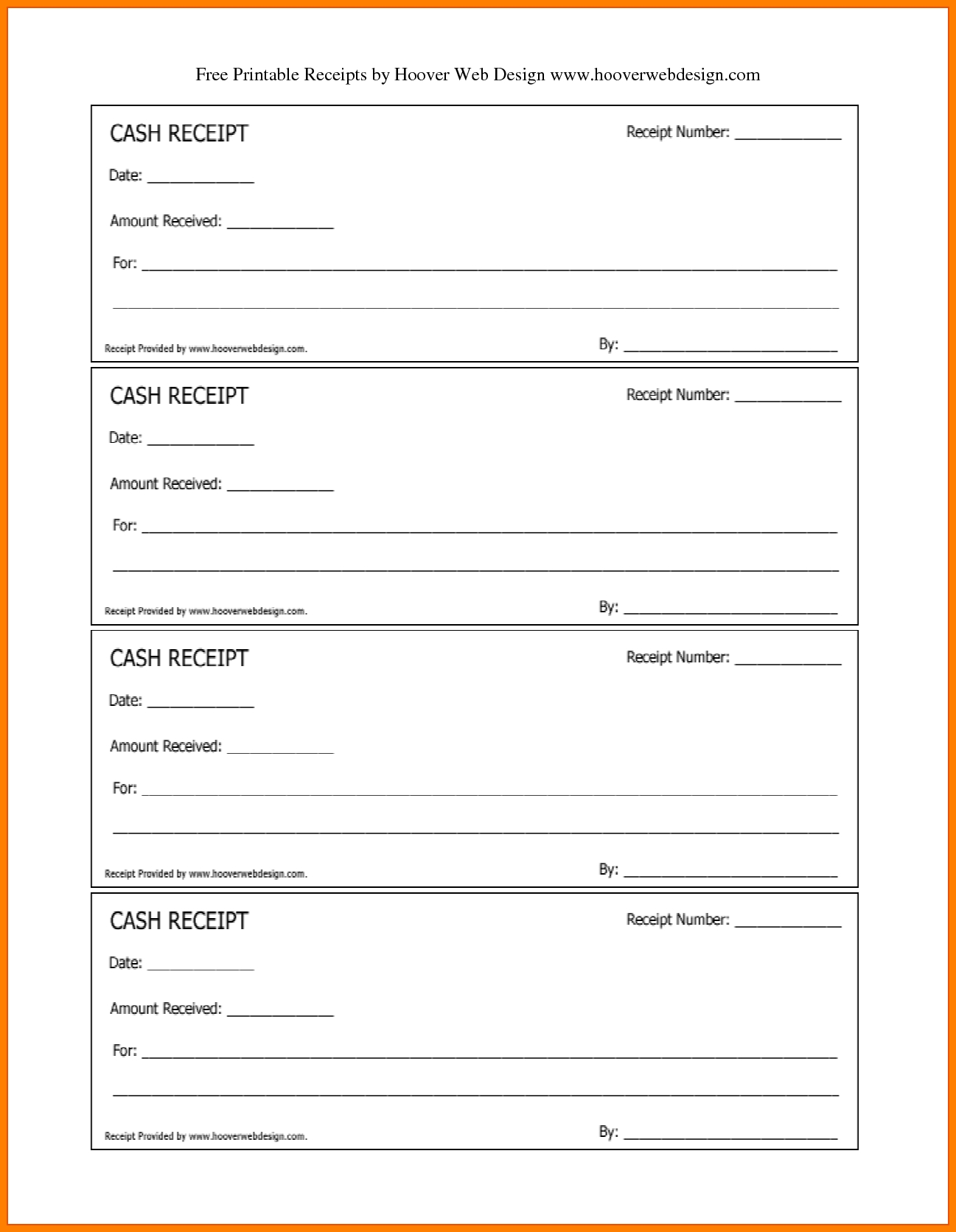 free printable receipt template