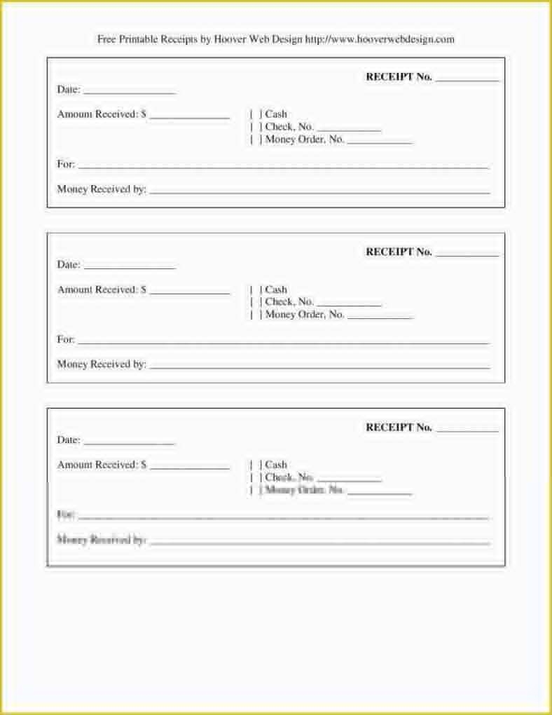 Free Printable Receipt Template Of Free Printable Cash Receipt Form Pdf 