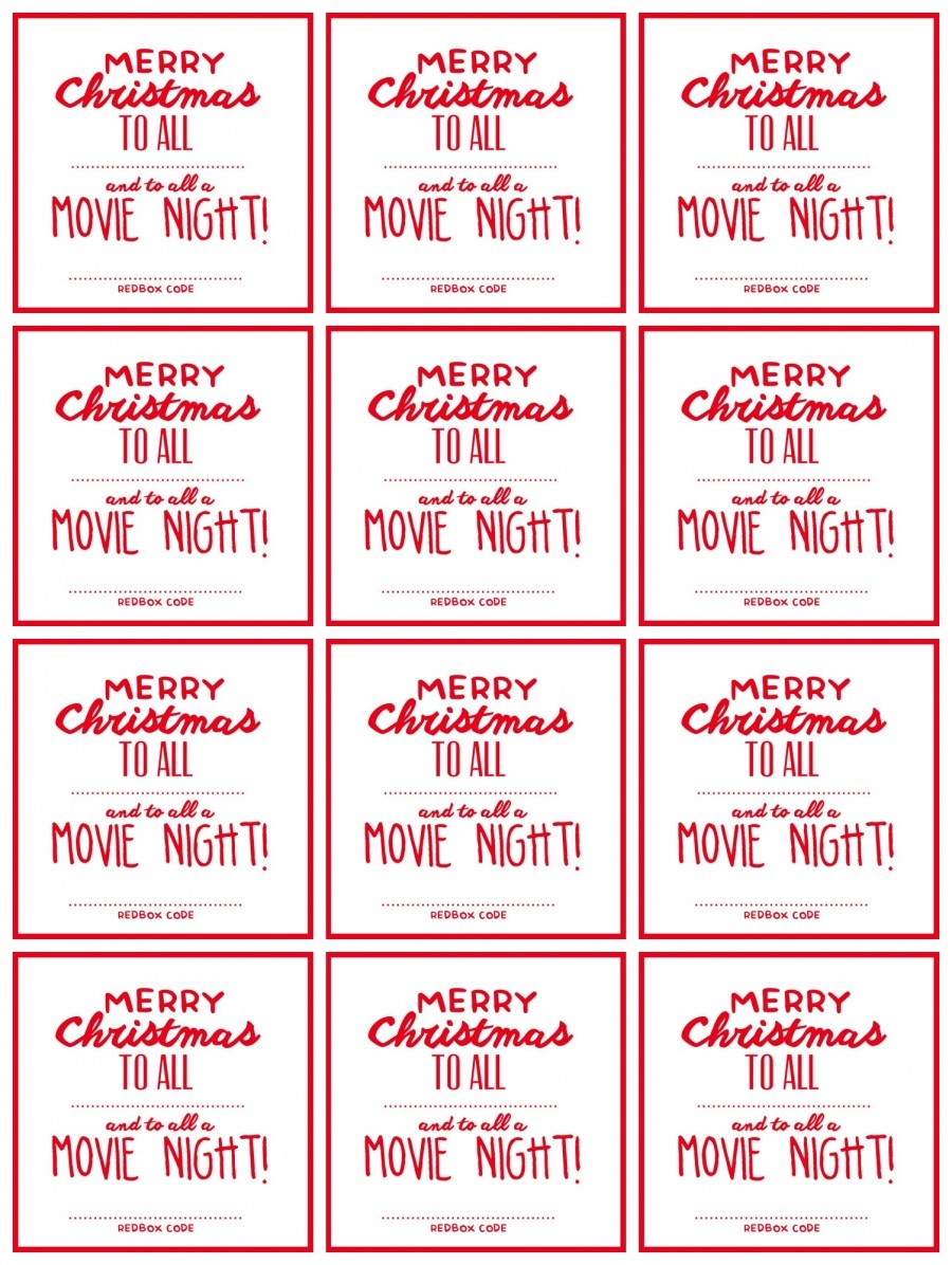 Free Printable Redbox Gift Tags FREE Printable A Z