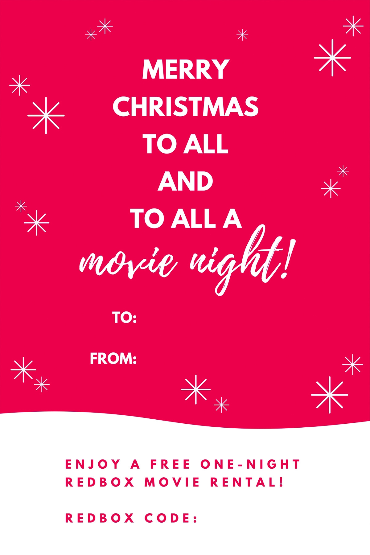 Free Printable Redbox Gift Tags FREE Printable A Z