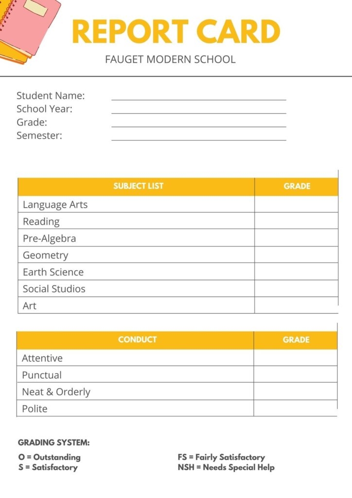 Free Printable Report Cards For Teachers Free Printable Templates