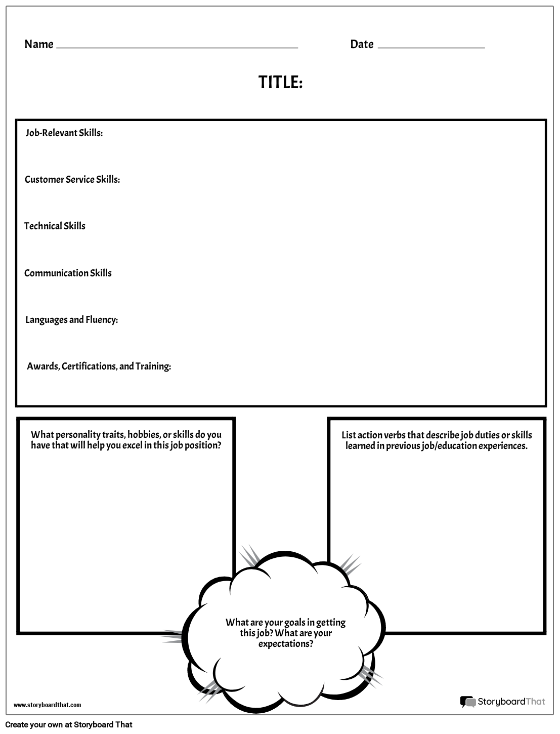 Free Printable Resume Worksheet Templates Worksheets Library