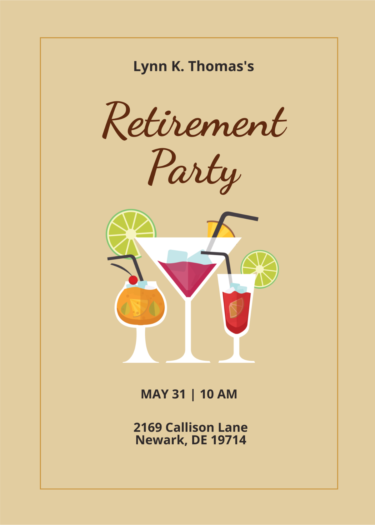 retirement party invitation template
