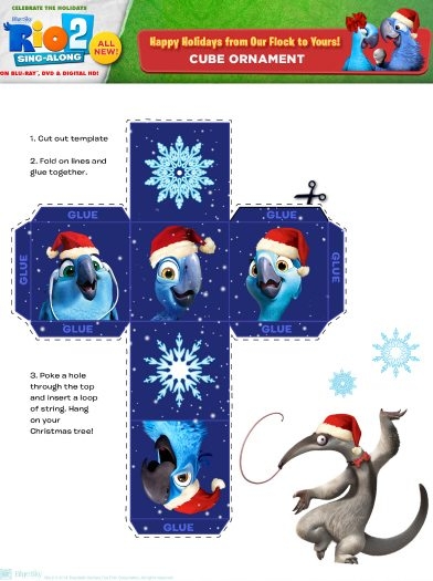 Free Printable Rio 2 Holiday Ornament Craft Mama Likes This