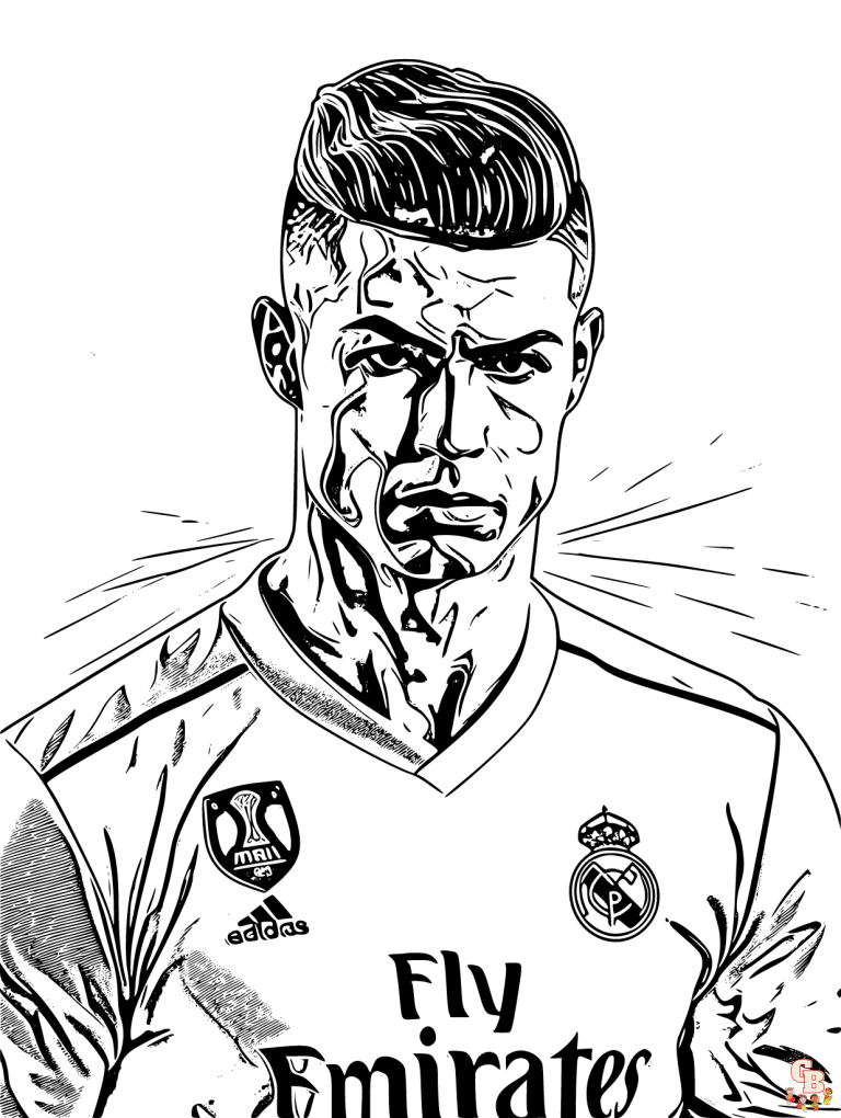 Free Printable Ronaldo Coloring Pages