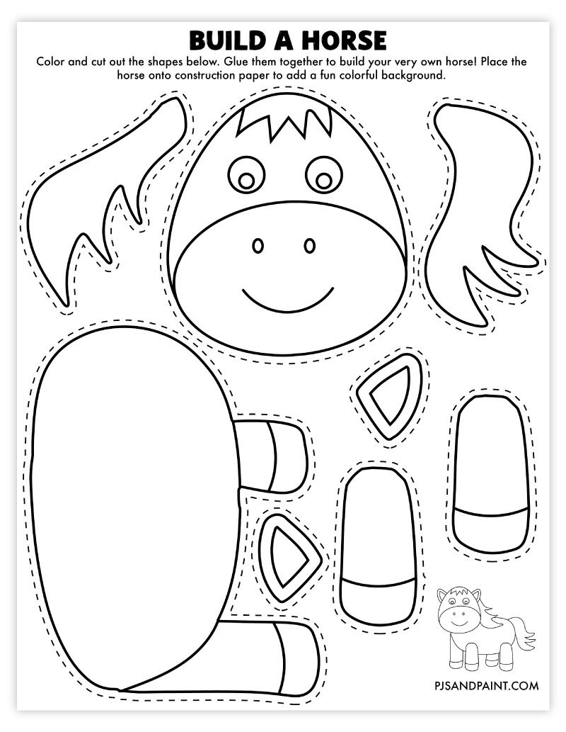Free Printable Royal Horse Craft Template Artofit