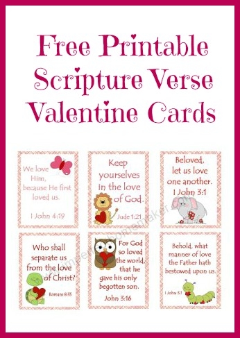 Free Printable Scripture Verse Valentine Cards