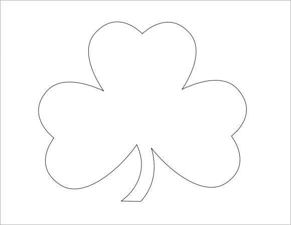 free printable shamrock template pdf