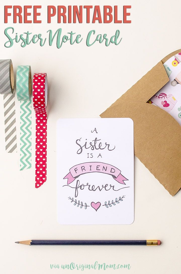 Free Printable Sister Cards Free Printable Card