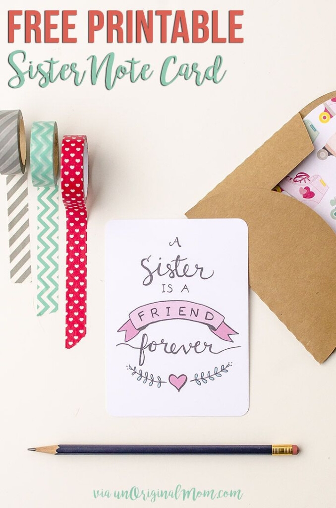 Free Printable Sister Cards Free Printable Card
