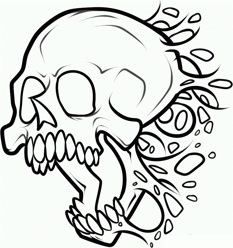 Free Printable Skull Coloring Pages Coloring Home