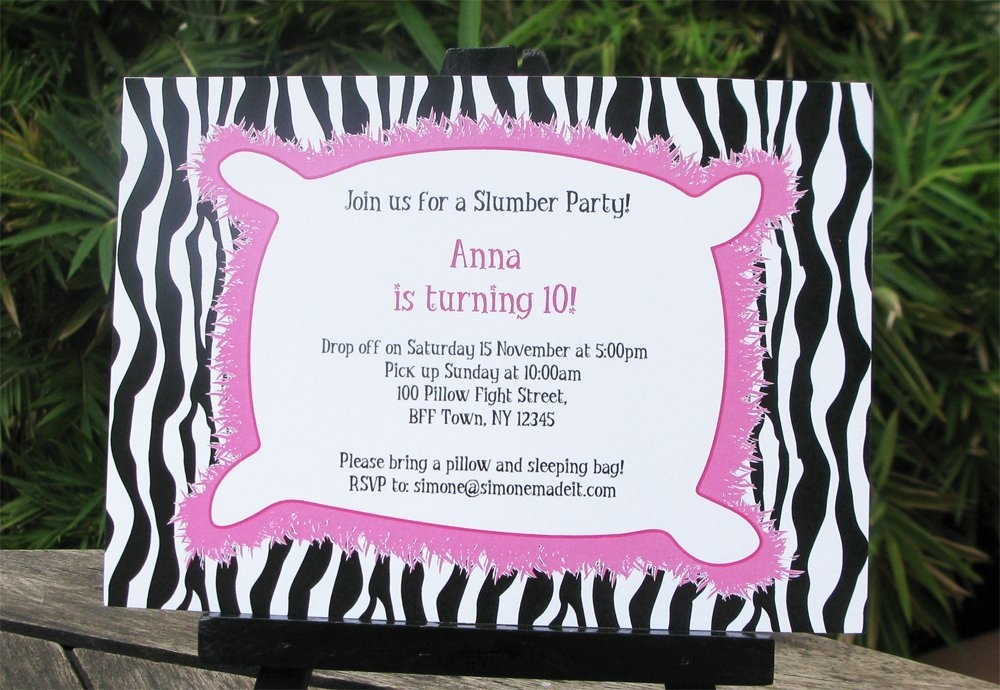 Free Printable Slumber Party Invitation Templates