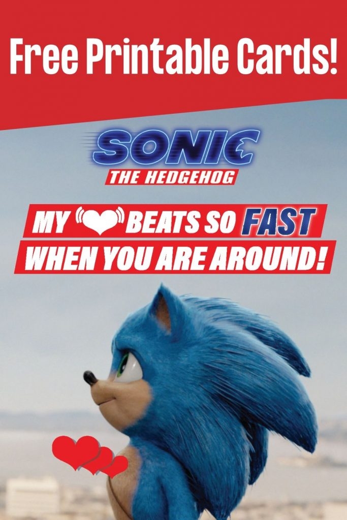 Free Printable Sonic Valentine 39 s Day Cards Beautiful Day Blog