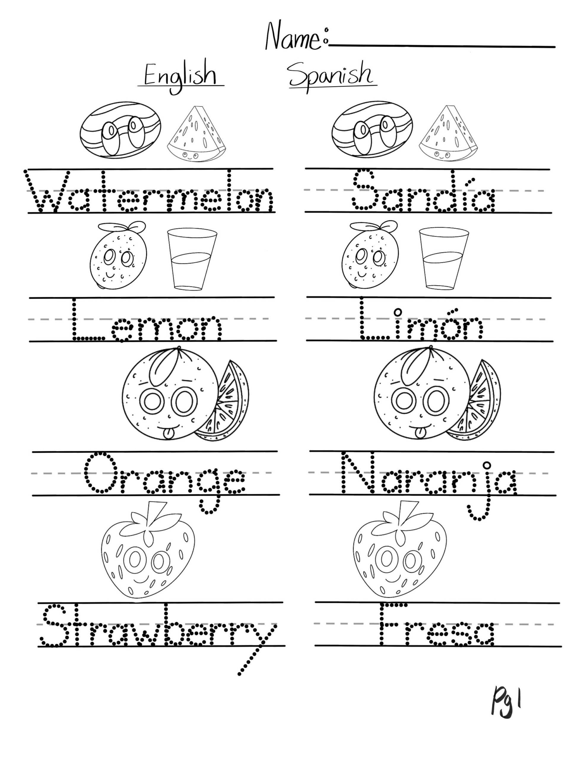 printable worksheets in spanish