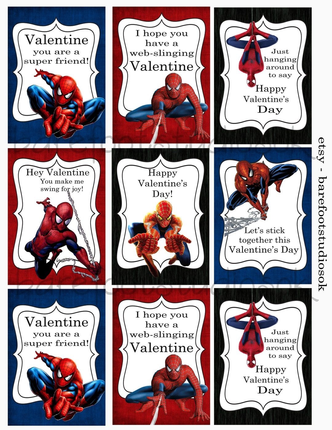 Free Printable Spiderman Valentines Day Cards Printable Sight Words List