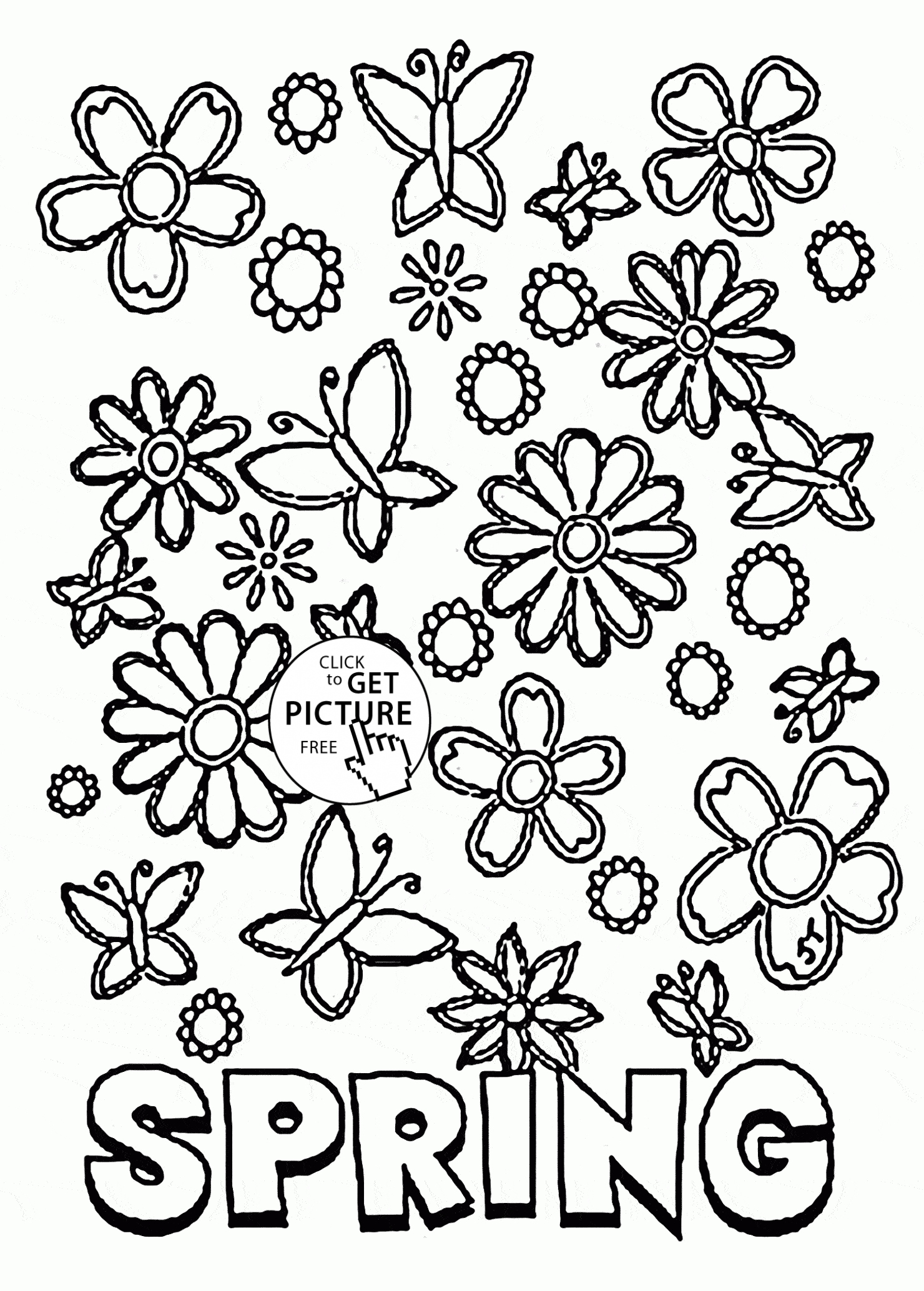 free spring printable coloring pages