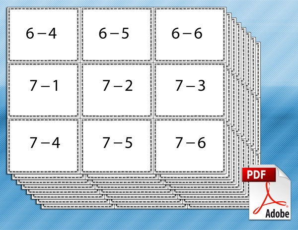 Free Printable Subtraction Flash Cards Pdf Free Printable