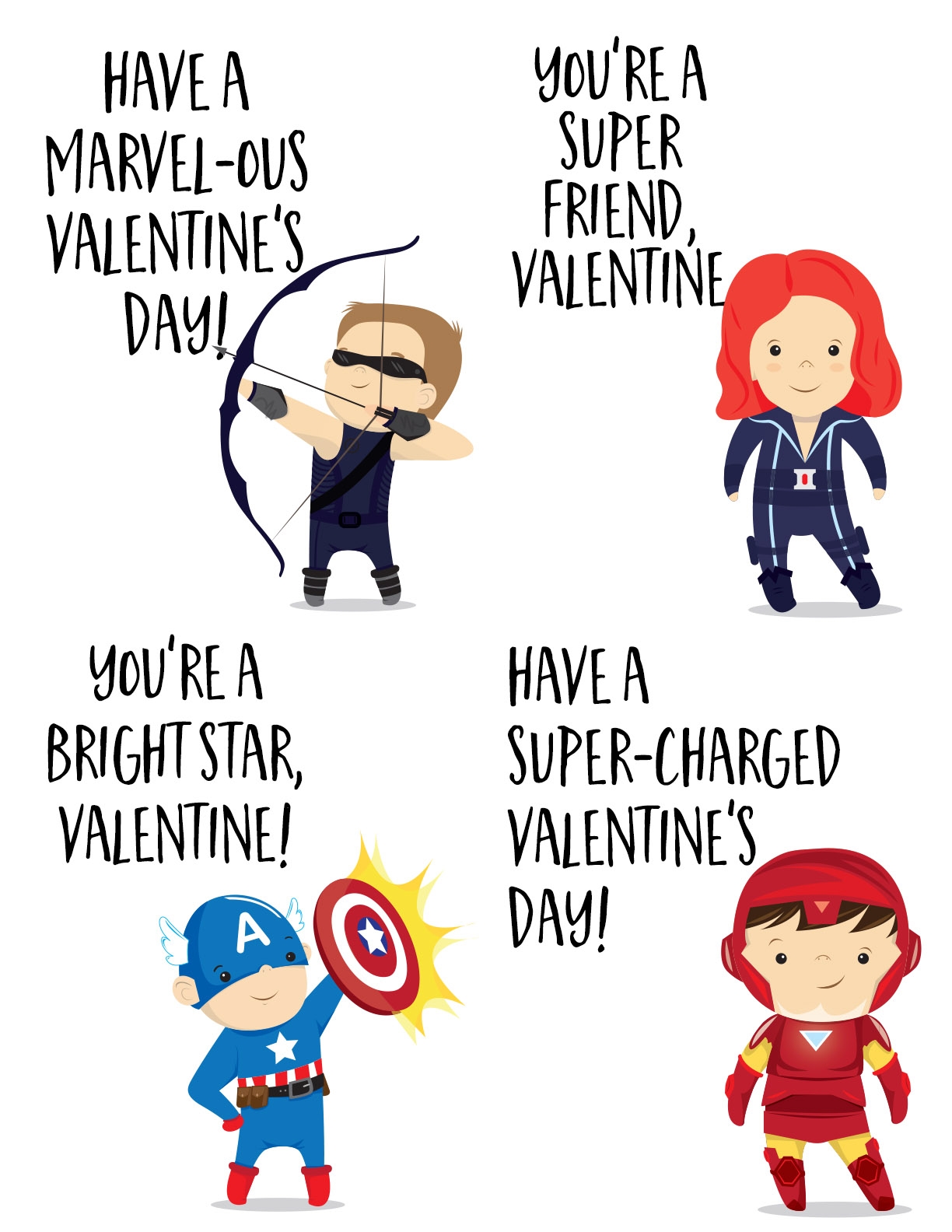 Free Printable Superhero Valentine Cards Free Templates Printable