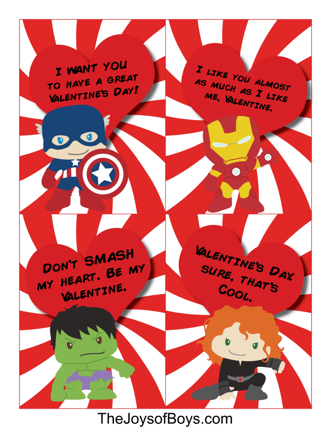 Free Printable Superhero Valentine Cards Free Templates Printable